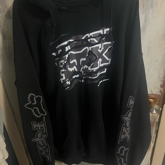 Gildan FOX RACING Men's Black Graphic Hoodie - Picture 1 of 5
